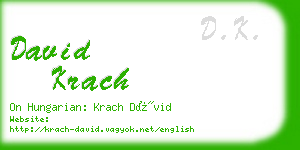 david krach business card